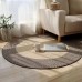 Hand-woven cotton floor mat
