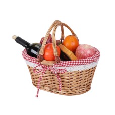 Specializing in the production of handmade wicker picnic basket storage frame fruit and vegetable sundries basket Tengtiao storage basket home wicker basket