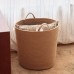 Hand-Woven Cotton Cord Dirty Laundry Basket Horizontal Clothing Basket