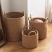 Hand-Woven Cotton Cord Dirty Laundry Basket Horizontal Clothing Basket
