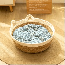 Handmade Eco-Friendly Straw Pet Cat Bed
