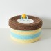 Hand-woven storage basket, cotton cord with cover debris storage basket