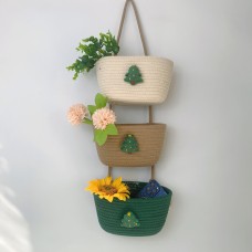 Cotton wall hanging storage and finishing, home decoration wall storage basket