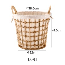 Specializing in producing round iron hemp rope dirty clothes basket storage basket