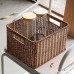 Outdoor picnic basket rattan garden hand basket Fruit basket Outdoor bamboo basket woven basket Vegetable storage basket